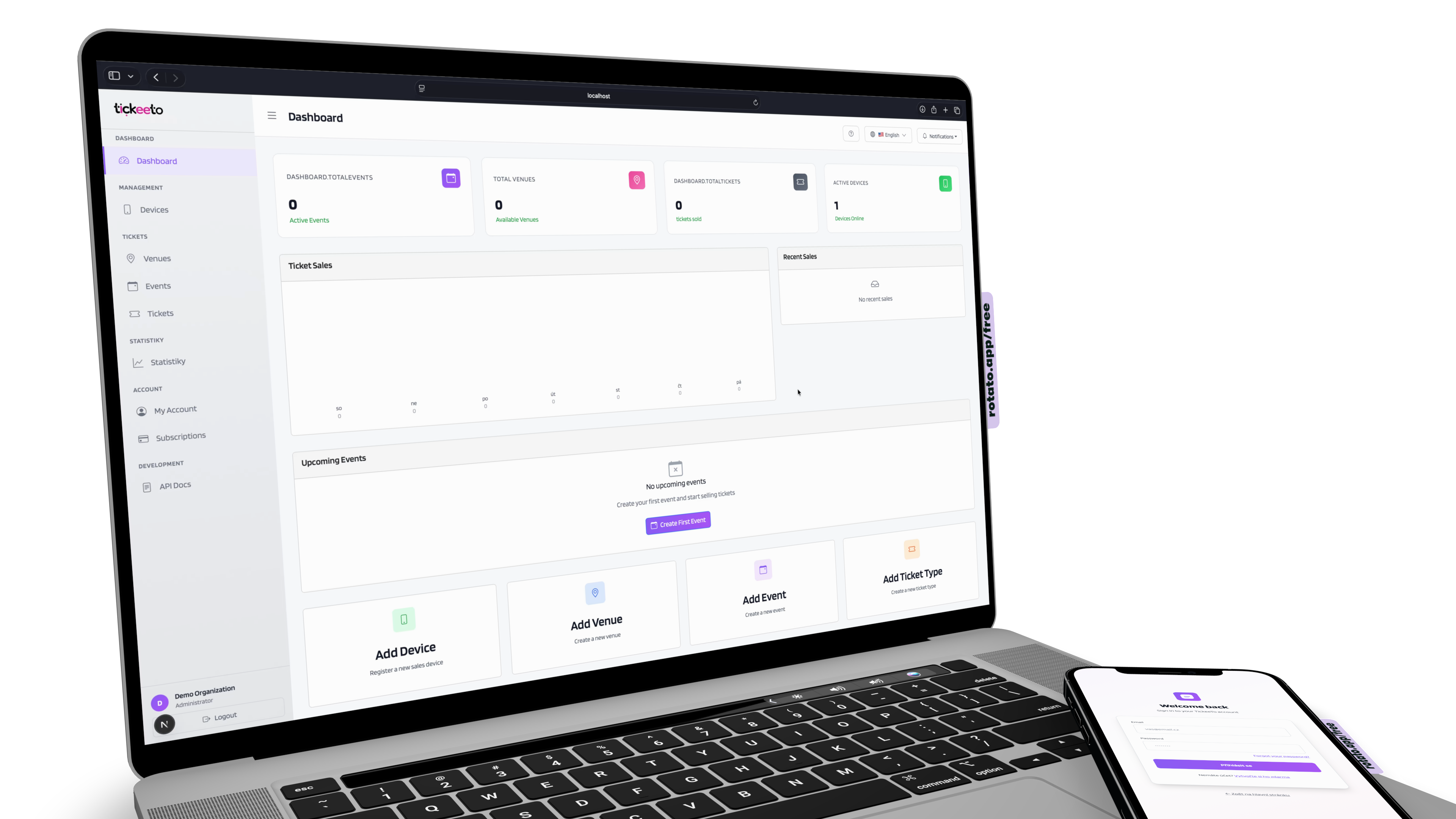 Kompletní přehled prodeje - TickeeTo